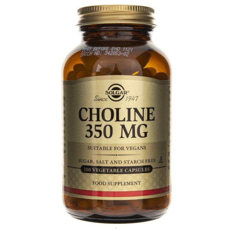Solgar Cholina 350 mg - 100 kapsułek
