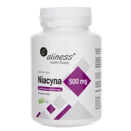 Aliness Niacyna amid kwasu nikotynowego 500 mg - 100 kapsułek