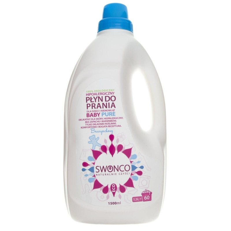 Swonco Hipoalergiczny płyn do prania dla dzieci i niemowląt Baby Pure - 1500 ml