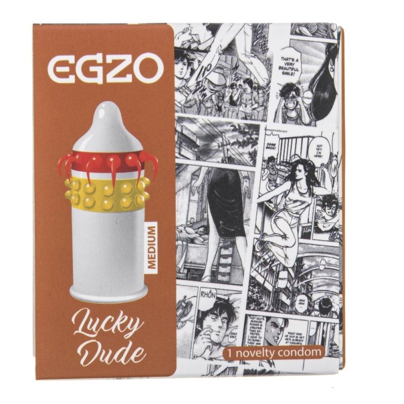 Egzo Lucky Dude Prezerwatywa z wypustkami - 1 sztuka