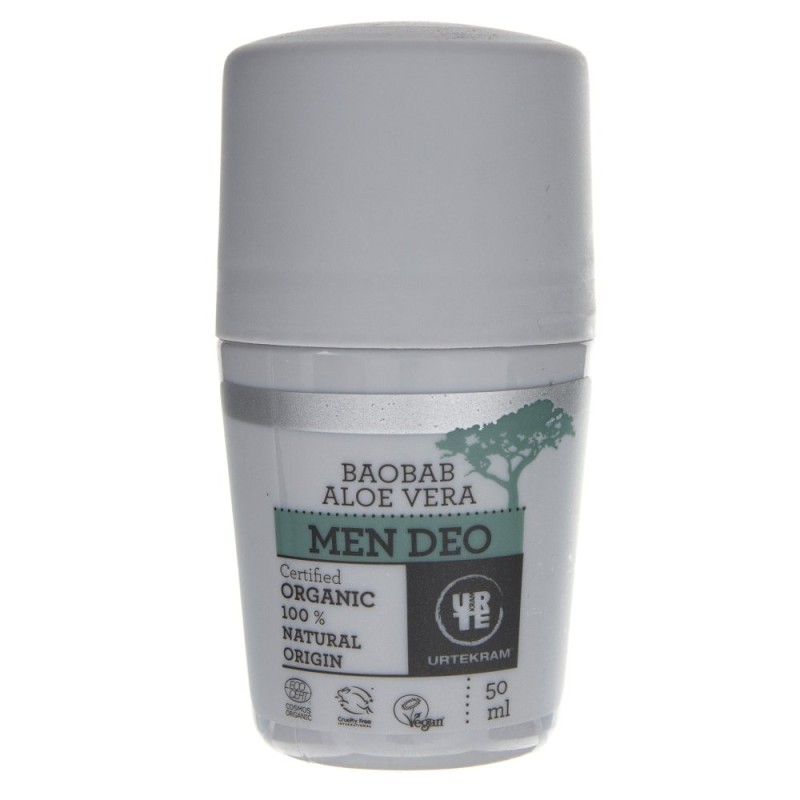 Urtekram Dezodorant w kulce dla mężczyzn z aloesem i baobabem - 50 ml