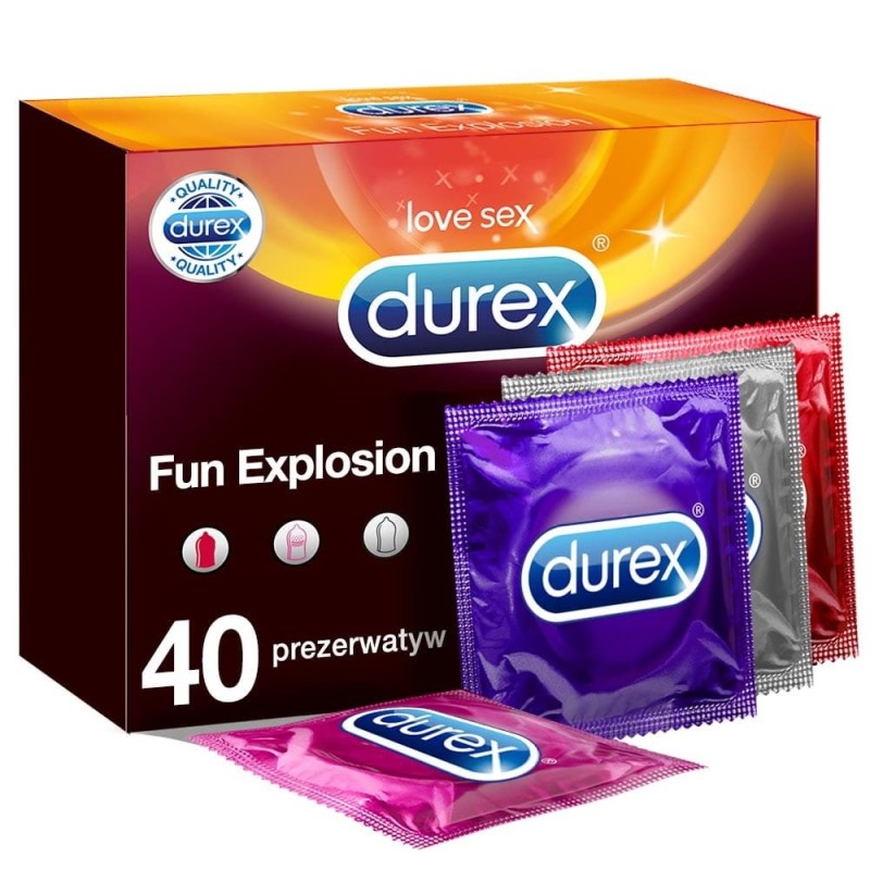 Durex Zestaw prezerwatyw Fun Explosion - 40 sztuk