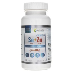 Wish Selen 200 mcg + Cynk 15 mg + Prebiotyk - 120 kapsułek