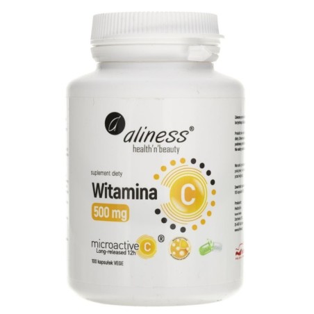 Aliness Witamina C 500 mg, microactive 12h - 100 kapsułek