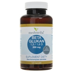Medverita Beta Glukan 1,3 / 1,6 D 200 mg - 120 kapsułek
