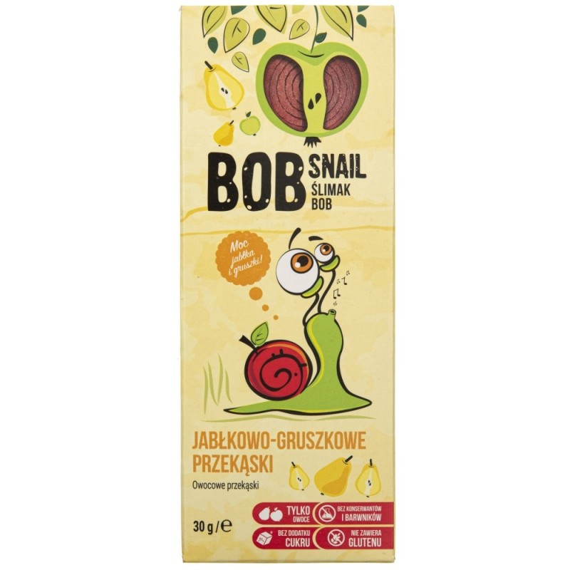 Bob Snail Przekąska jabłkowo-gruszkowa bez dodatku cukru - 30 g