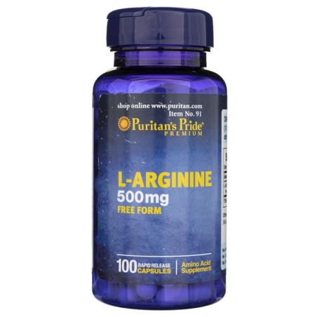 Puritan's Pride L-Arginina 500 mg - 100 kapsułkach