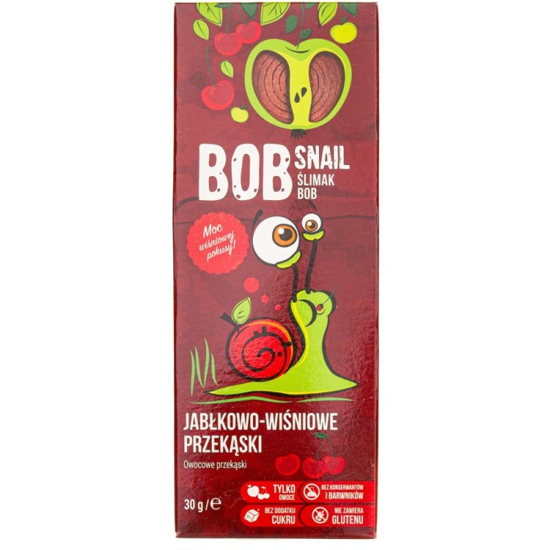Bob Snail Przekąska jabłkowo-wiśniowa bez dodatku cukru - 30 g
