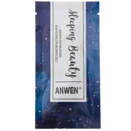 Anwen Maska do włosów nocna wysoka porowatość Sleeping Beauty w saszetce - 10 ml