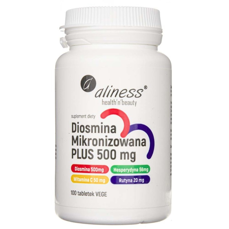 Aliness Diosmina mikronizowana PLUS 500 mg - 100 tabletek
