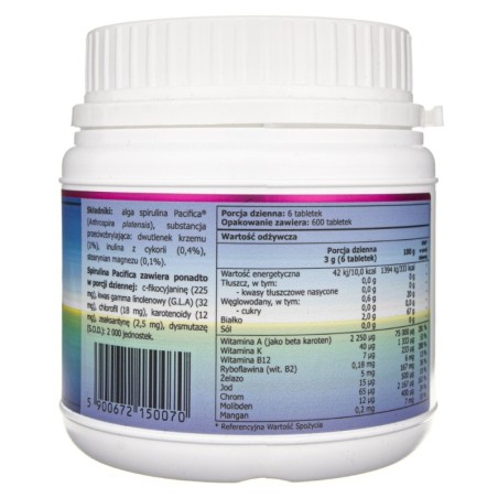 Cyanotech Spirulina Pacifica® (Spirulina Hawajska) - 600 tabletek