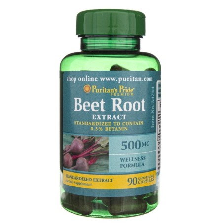 Puritan's Pride Beet Root (Burak Czerwony) 500 mg - 90 kapsułek
