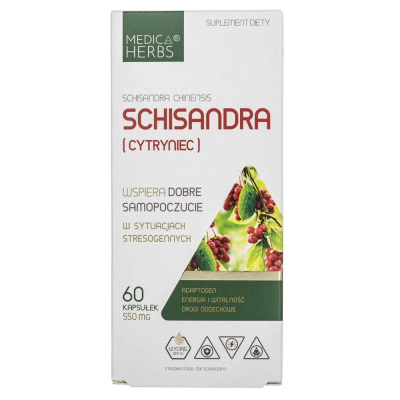 Medica Herbs Schisandra (Cytryniec) 550 mg - 60 kapsułek