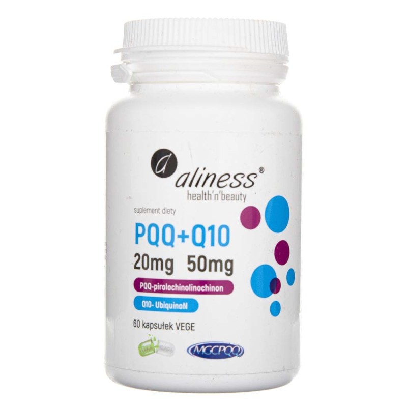 Aliness PQQ MGCPQQ® 20 mg + koenzym Q10 50 mg - 60 kapsułek