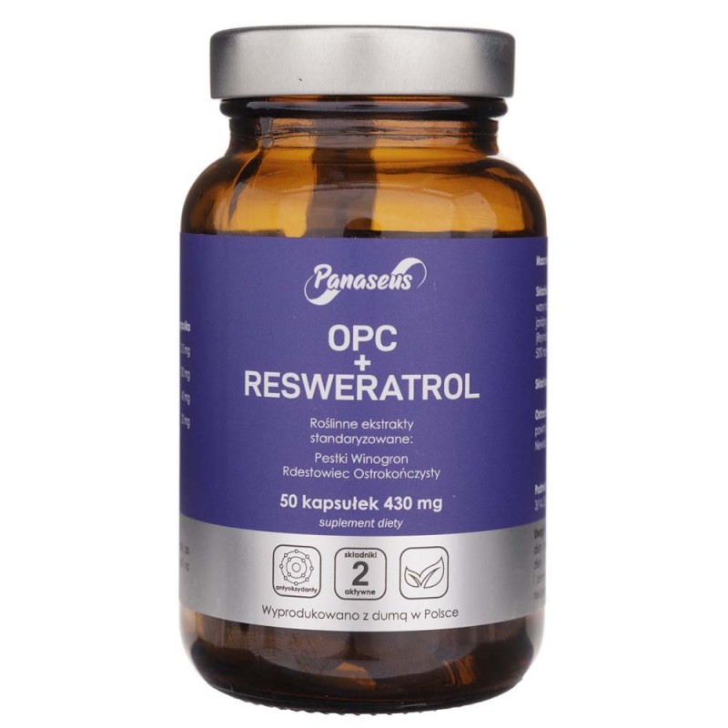 Panaseus OPC + Resweratrol 430 mg - 50 kapsułek