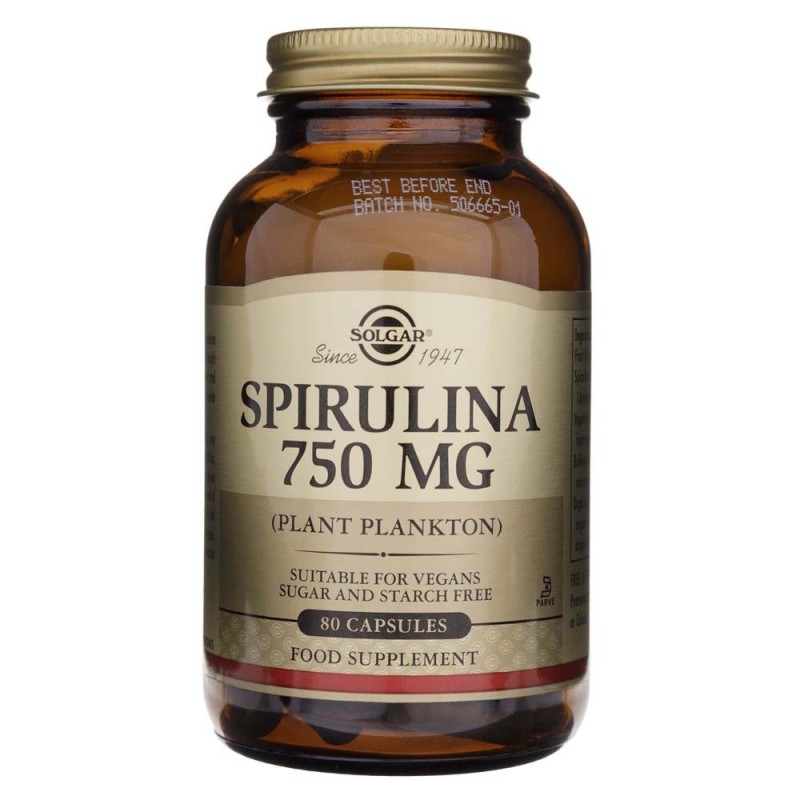 Solgar Spirulina 750 mg - 80 kapsułek