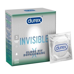 Durex Prezerwatywy Invisible Close Fit - 3 sztuki