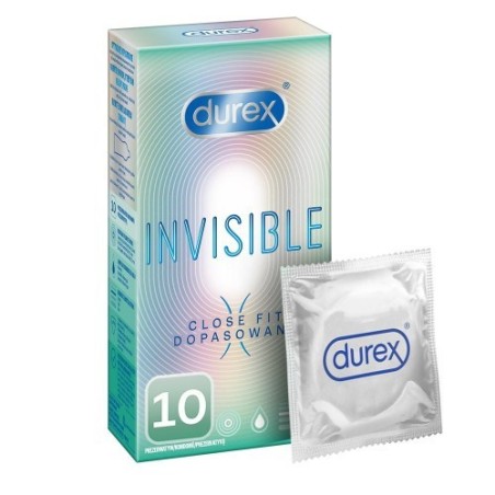 Durex Prezerwatywy Invisible Close Fit - 10 sztuk