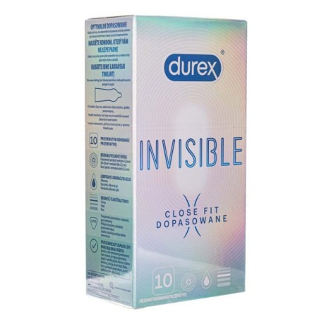 Durex Prezerwatywy Invisible Close Fit - 10 sztuk