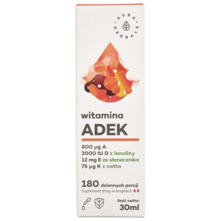 Aura Herbals Witamina ADEK w kroplach - 30 ml