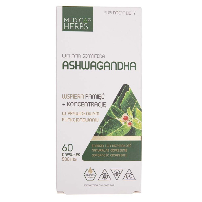 Medica Herbs Ashwagandha 500 mg - 60 kapsułek