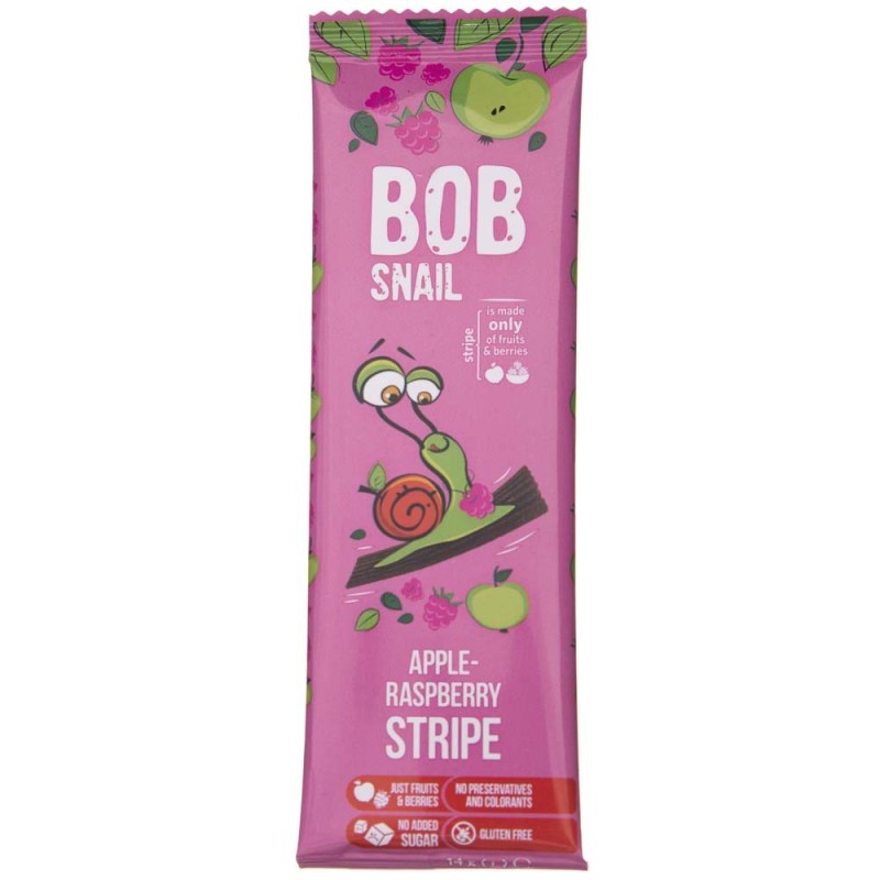 Bob Snail Przekąska jabłkowo-malinowa bez dodatku cukru - 14 g