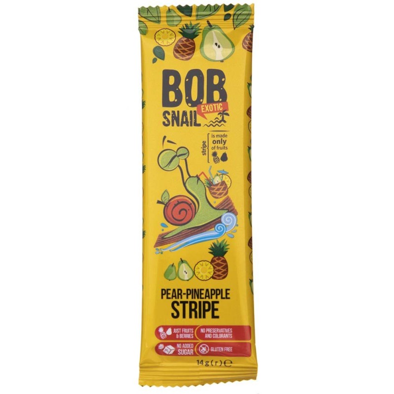 Bob Snail Przekąska gruszkowo-ananasowa bez dodatku cukru - 14 g