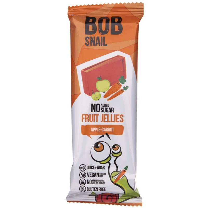 Bob Snail Przekąska galaretka jabłkowo-marchewkowa bez dodatku cukru - 38 g