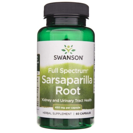 Swanson Sarsaparilla Root (Kolcorośl sarsaparyla) 450 mg - 60 kapsułek