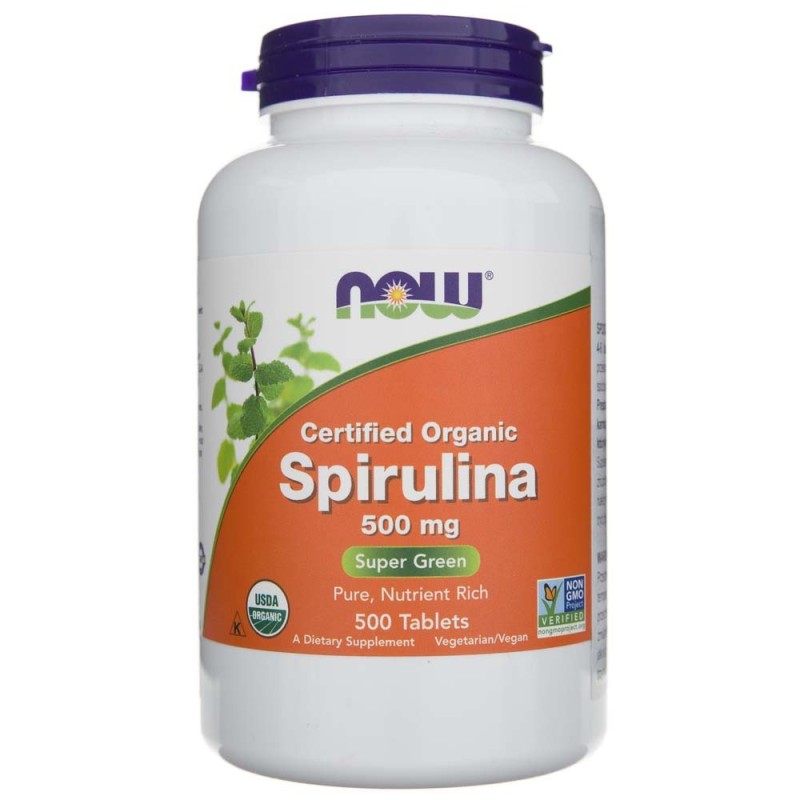 Now Foods Spirulina 500 mg - 500 tabletek