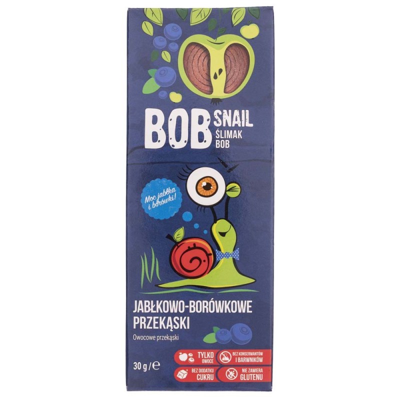 Bob Snail Przekąska jabłkowo-borówkowa bez dodatku cukru - 30 g