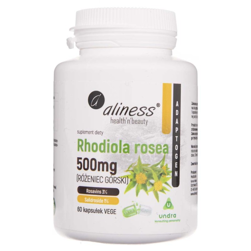Aliness Rhodiola rosea (różeniec górski) 500 mg - 60 kapsułek