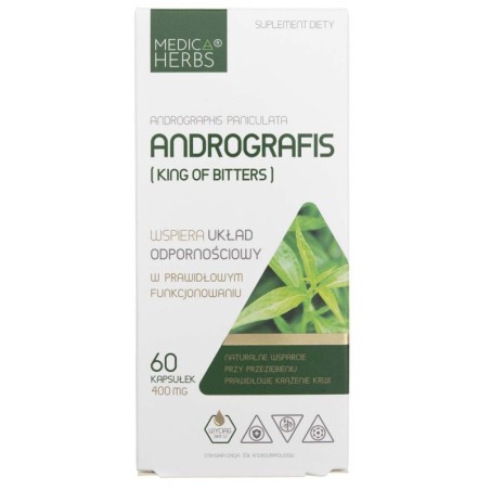 Medica Herbs Andrografis (King Of Bitters) 400 mg - 60 kapsułek