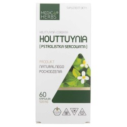 Medica Herbs Houttuynia (Pstrolistka Sercowata) 520 mg - 60 kapsułek