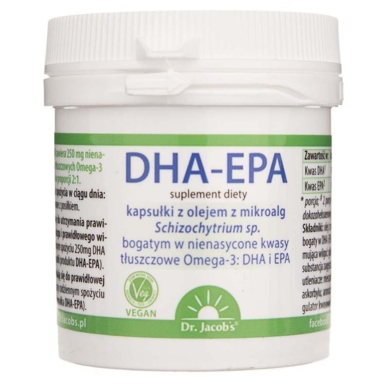 Dr. Jacob's DHA-EPA olej z alg - 60 kapsułek