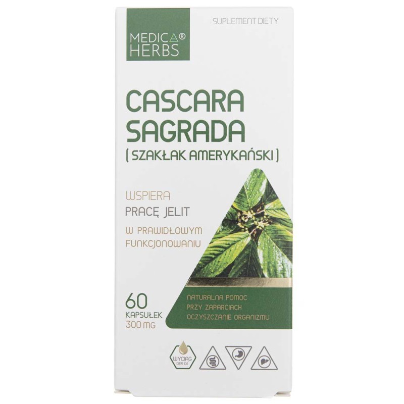 Medica Herbs Cascara Sagrada (Szakłak Amerykański) 300 mg - 60 kapsułek