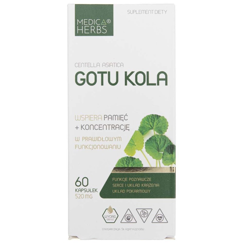 Medica Herbs Gotu Kola 520 mg - 60 kapsułek
