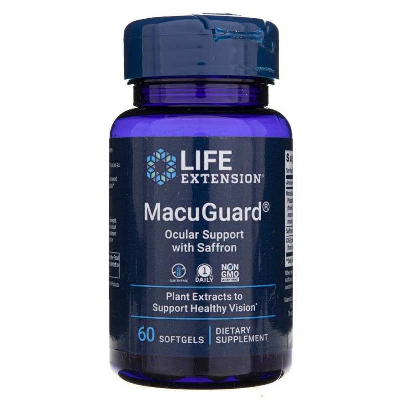 Life Extension MacuGuard® Wsparcie dla Oka z Szafranem - 60 kapsułek