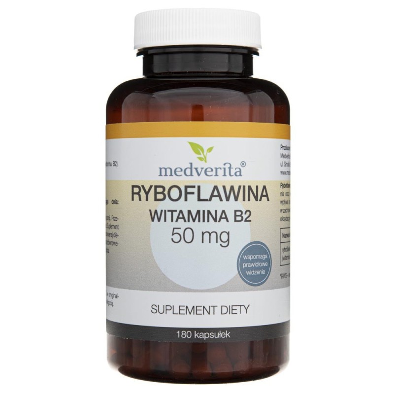 Medverita Ryboflawina (Witamina B2) 50 mg - 180 kapsułek