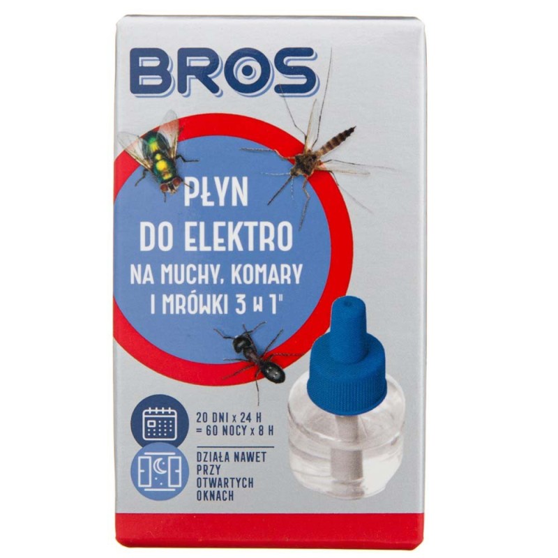 Bros Płyn do elektro na muchy, komary i mrówki 3w1 - 30 ml