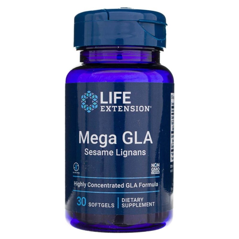 Life Extension Mega GLA z lignami sezamu - 30 kapsułek