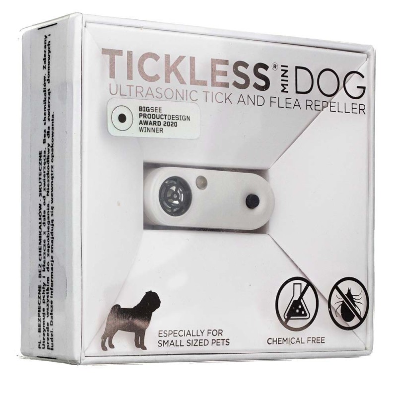 Tickless Pet Mini Ultradźwiękowa ochrona przed kleszczami  - White