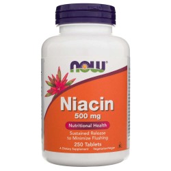 Now Foods Niacin (Niacyna) 500 mg - 250 tabletek
