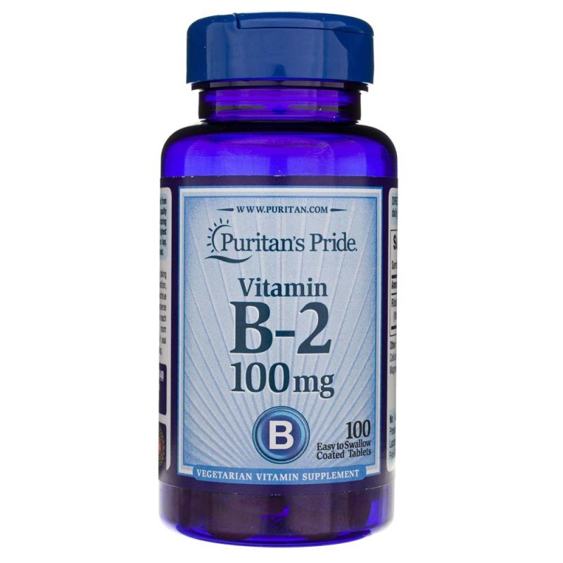 Puritan's Pride Witamina B2 (Ryboflawina) 100 mg - 100 tabletek