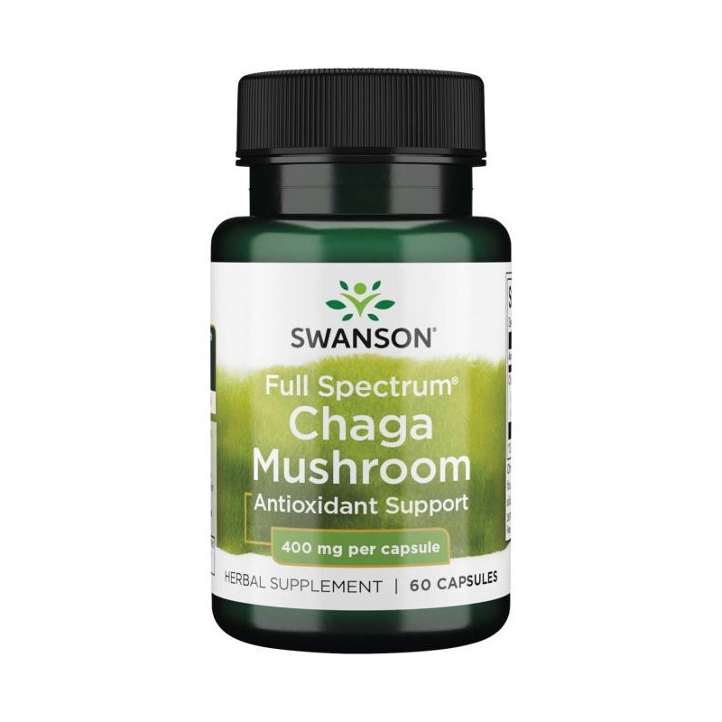 Swanson Full Spectrum Chaga Mushroom 400 mg - 60 kapsułek
