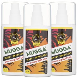 Mugga Spray 50% DEET zestaw 3 x 75 ml