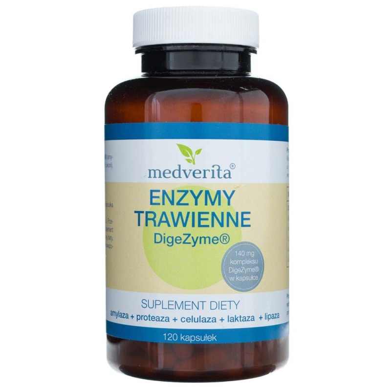 Medverita Enzymy Trawienne DigeZyme® 140 mg - 120 kapsułek