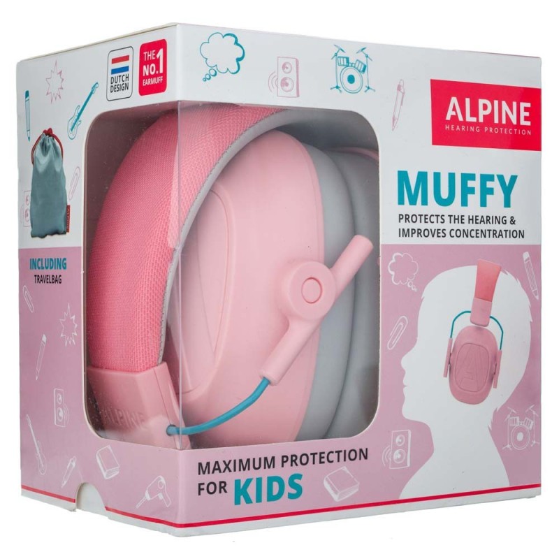 Alpine Muffy Kids nauszniki dla dzieci - różowe