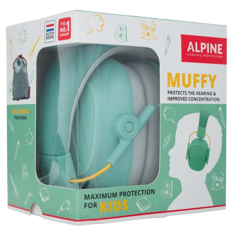 Alpine Muffy Kids nauszniki dla dzieci - miętowe