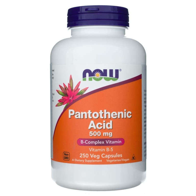 Now Foods Pantothenic Acid kwas pantotenowy 500 mg - 250 kapsułek